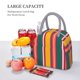 thumbnail image 5 of Fotbe Vertical Stripes Bolsa de Almuerzo con Estampado, Lonchera Aislada, Contenedor de Comida Reutilizable Tipo Cooler a Prueba de Fugas, 5 of 6