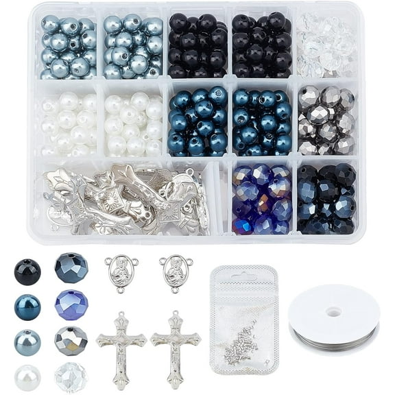 420Pcs Beads for Woman Confirmation Gifts for 7 Day Prayer Beading Kit Various Styles of Necklace Set Necklace