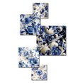 thumbnail image 3 of Designart "Scrolls Of Cobalt Blue Lacework I" Floral Wall Art Set Of 5 - Blue Cottage Office Room Metal Wall Art Set, 3 of 6