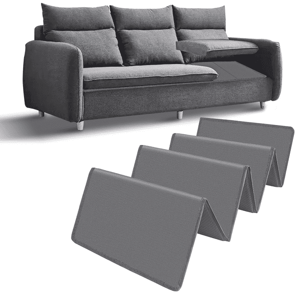 Sofa Cushion Support - 17''x66'' MDF Board for Sagging Seat, Non-Slip Oxford Surface, Fit Most 3 Seat Couch - 1PC, Darkgrey