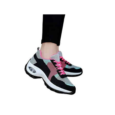 

Gomelly Women s Athletic Shoe Air Cushion Running Shoes Breathable Sneaker Lightweight Fashion Sneakers Women Ladies Trainers Black Pink 6