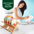 thumbnail image 4 of Bamboo 2 Tier Dish Drying Rack - Collapsible Dish Drainer Utensil Rack and Best Dish Holder for Kitchen Countertop by Royal Craft Wood, 4 of 5