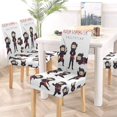 thumbnail image 5 of FMSHPON Ninja in Different Poses Stretch Chair Cover Protector Seat Slipcover for Dining Room Hotel Wedding Party Set of 4, 5 of 6