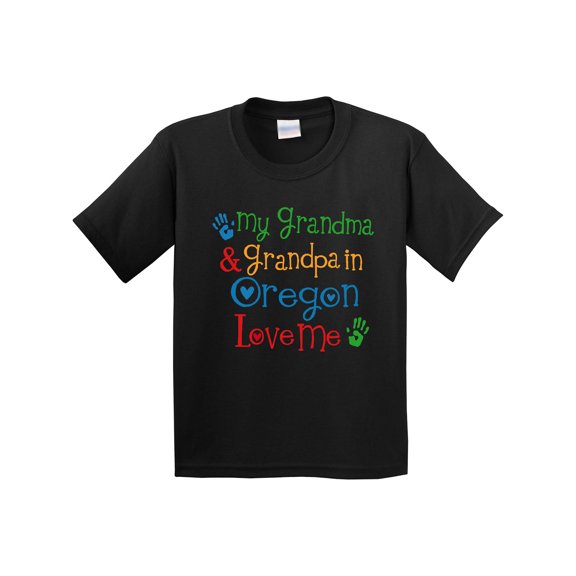 Inktastic Oregon My Grandma and Grandpa Love Me Youth T-Shirt