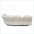 thumbnail image 6 of Challenger Modern Power Recliner Sectional Sofa with USB-C, Bluetooth & Cup Holders | Beige | Faux Leather | Solid Wood+MDF, 6 of 8