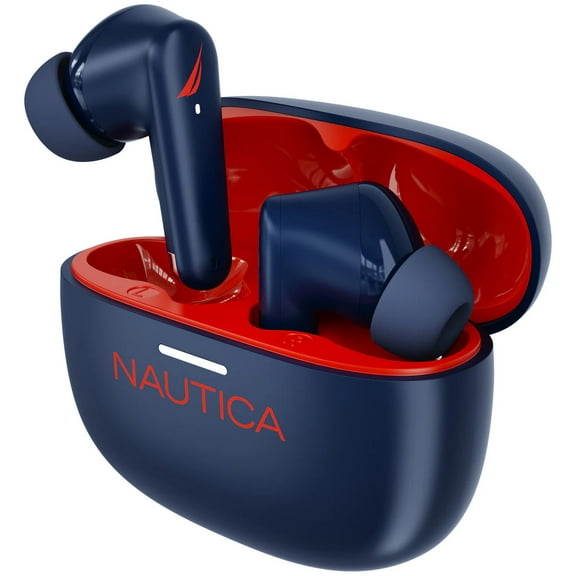 Nautica URBAN T220 Plus True Wireless Bluetooth Stereo Earbuds with Charging Case - Navy Blue Red