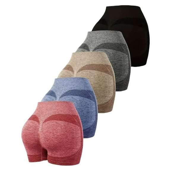 Seductiva Womens Yoga Sweatpants 5Pcs Women Scrunch Butt Lifting Leggings Booty High Waisted Workout Yoga Pants Shorts Sweatpants Summer