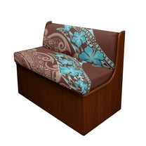 Uorisanigo RV Dinette Cushion Covers 2 Sets Camper Couch Cover Comfortable Blue Hibiscus Polynesian RV Dinette Seat Cover for Trailer Including 1 Backrest & 1 Bench Covers