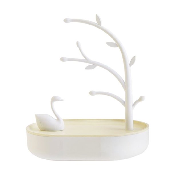 Organizador de joyas con diseño de lago de los cisnes, soporte para pulseras, anillos, collares, bandeja de exhibición para guardar joyas, adorno para decoración del hogar, accesorios