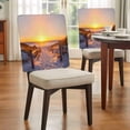 thumbnail image 4 of Summer Beach Chair Back Covers, Removable Chair Covers for Dining Chairs Set of 4, Washable Chairs Slipcovers Back Seat Protector for Wedding Party 19"x20", 4 of 9