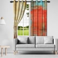 thumbnail image 5 of Lfeey Wooden Village Farmhouse Blackout Curtains with Grommets, Set of 2, 42x108 inches, Stained Wood Panels, 5 of 6