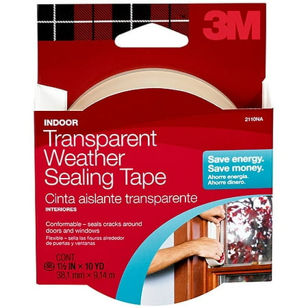 3M Interior Transparent Weather Sealing Tape, 30'