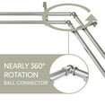 thumbnail image 3 of 3/4" Dia Adjustable Corner Window Double Curtain Rod 120 to 170" (each side) in Satin Nickel with Ludmila Finials,(4790-995-CR), 3 of 4