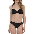 thumbnail image 4 of Cyn & Luca Juniors Solid Ruched Bikini Brief Bottom X-Large Black, 4 of 5
