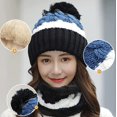 thumbnail image 2 of LinYooLi Ensemble Bonnet et Foulard d'Hiver pour Femmes, Doux et Moelleux, Multicolore, Bearies, Bonnet Décontracté, 2 of 5
