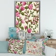 thumbnail image 3 of Designart 'Pink Vintage Wildflowers' Traditional Framed Art Print, 3 of 4