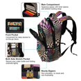 thumbnail image 5 of FORMRS Unisex Backpack Elementary School Travel Bookbag with Reflective Stripes, Beige Wavy Plaid, 5 of 7