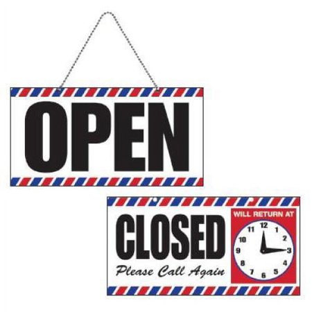 Scalpmaster Open/Closed Sign with Clock photo Scalpmaster Open/Closed Sign with Clock