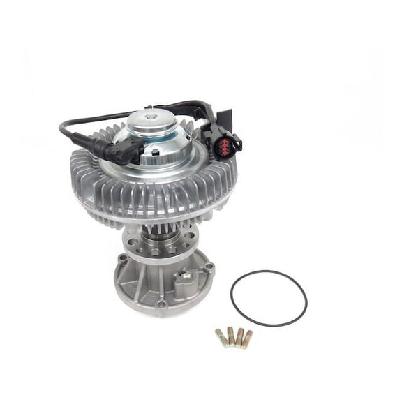 Engine Water Pump with Fan Clutch - Compatible with 2004 - 2007 Ford F-250 Super Duty 2005 2006
