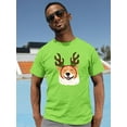 thumbnail image 2 of Happy Corgi Christmas Antlers T-Shirt Men -Image by Shutterstock, Male x-Large, 2 of 4