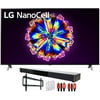 LG 75NANO90UNA 75" Nano 9 Series 4K Smart UHD NanoCell TV with AI ThinQ (2020 Model) with Deco Gear Home Theater Soundbar, Wall Mount Accessory Kit and HDMI Cable Bundle(75NANO90 75 Inch TV)