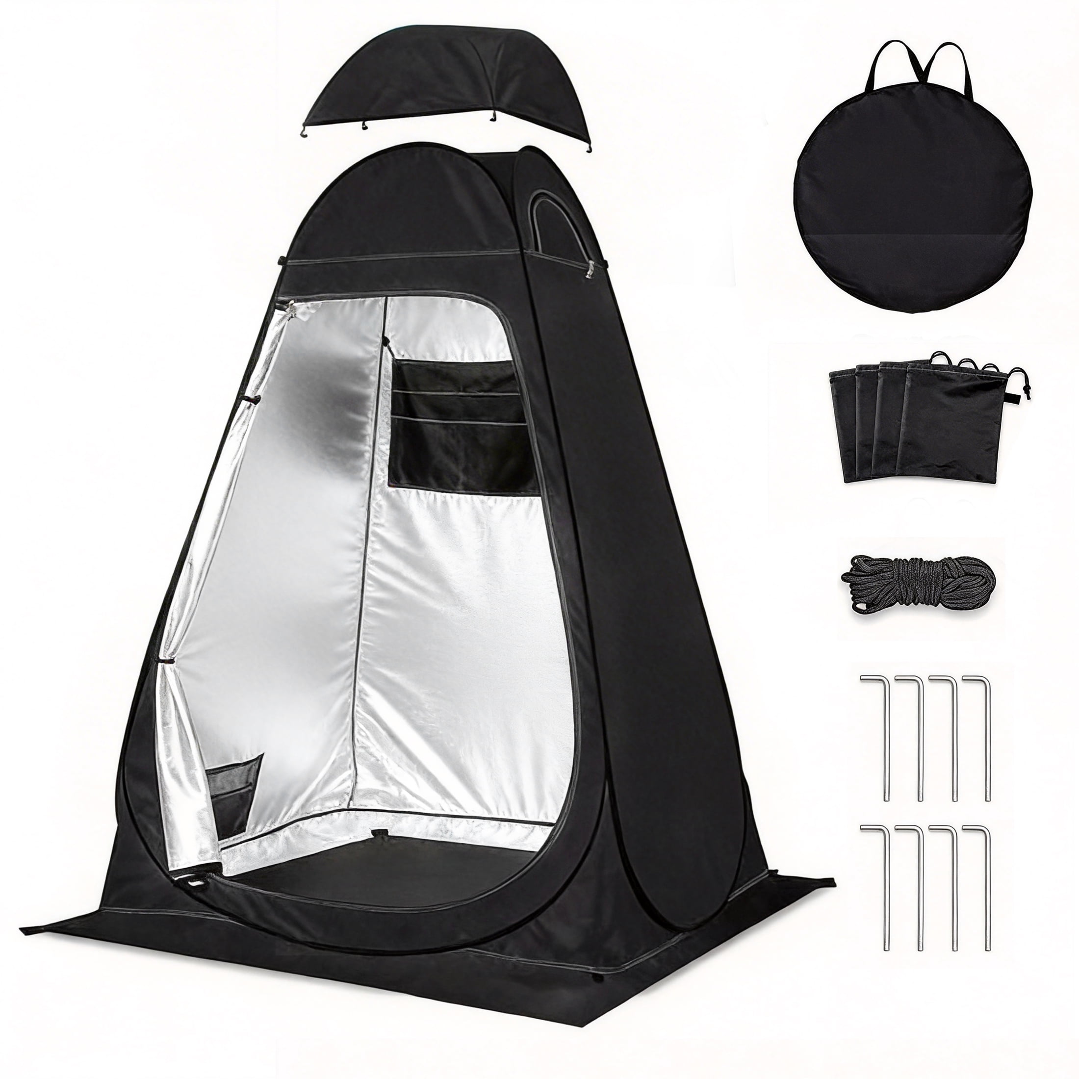 Camping Shower Tent, Outdoor Pop Up Changing Tent, Portable Bathroom Toilet Tent Privacy Tent with Portable Bag for Camping, Beach, Hiking, Travelling