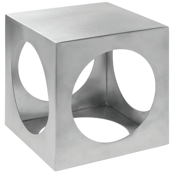 HUBERT Metal Display Riser Square Laser-Cut Stainless Steel Metal Riser - 8" Square