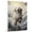 Bearded Collie, variant on Thuan Dog with Angel Canvas, Canvas Wall Art Abstract White Prints Animal Artwork Keeshond Lover for Bedroom Living Room Bathroom 11x17