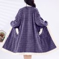 thumbnail image 4 of hotojiny Fuzzy Plush Robe for Women Fleece Warm Lounge Bathrobe Soft Cozy Button Down Loose Housecoat Sleepwear, 4 of 5