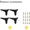 thumbnail image 5 of Patas de muebles Pies de metal: Patas de gabinete, patas triangulares de 4 pulgadas, patas de tocador de repuesto, juego de 4, 5 of 5