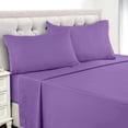 thumbnail image 3 of Lux Decor Collection Twin Bed Sheets Set 4 Piece - 16 Inch Deep Pocket Microfiber Sheets - Purple, 3 of 11