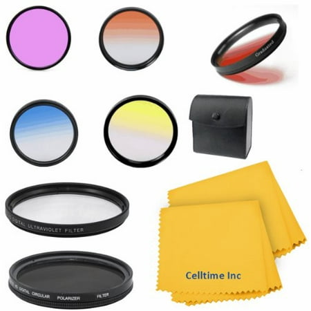 72MM Lens Filter Kit (For CANON EF 35mm f/1.4L, EF 85mm f/1.2L II, EF 135mm f/2L, NIKON 85mm f/1.4, 18-200mm f/3.5-5.6G Lenses) - Includes: Graduated Color Filters (Red, Green, Yellow and Blue) + Vivi