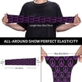 thumbnail image 2 of Sun Protection Arm Sleeves for Men Women, purple hearts peace sign black Sleeves to Cover Arms with Thumb Hole Cooling Sleeve, 2 of 6