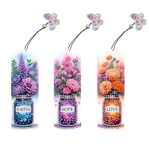Marcador 3 Piezas Castillo Flores Forma Especial para Amantes Los Libros