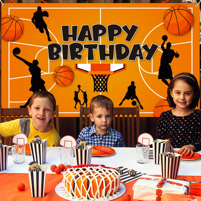Basketball Theme Photography Backdrop Baby Boy 1st Birthday