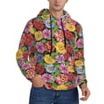 thumbnail image 2 of Fotbe Men's Hoodie with Daisies Flowers Pattern - Kangaroo Pocket Pullover Hooded Sweatshirt, Perfect for Daily Wear, Travel, and Home-X-Large, 2 of 7