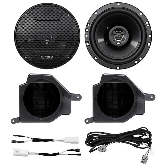 (2) Hifonics ZS653 Speakers Enclosures Fits 2020  Jeep Gladiator/18  Wrangler JL