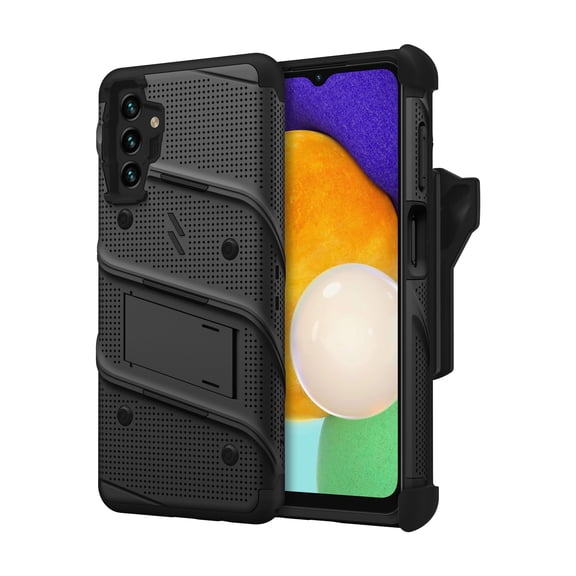 ZIZO BOLT Bundle for Galaxy A13 5G Case with Screen Protector Kickstand Holster Lanyard - Black