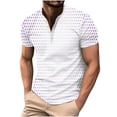 thumbnail image 2 of IROINNID Big and Tall T Shirts for Men, Lightweight Thin Basic Lapel V-Neck Botton Casual Printed Summer Blouses for Men, 2 of 5