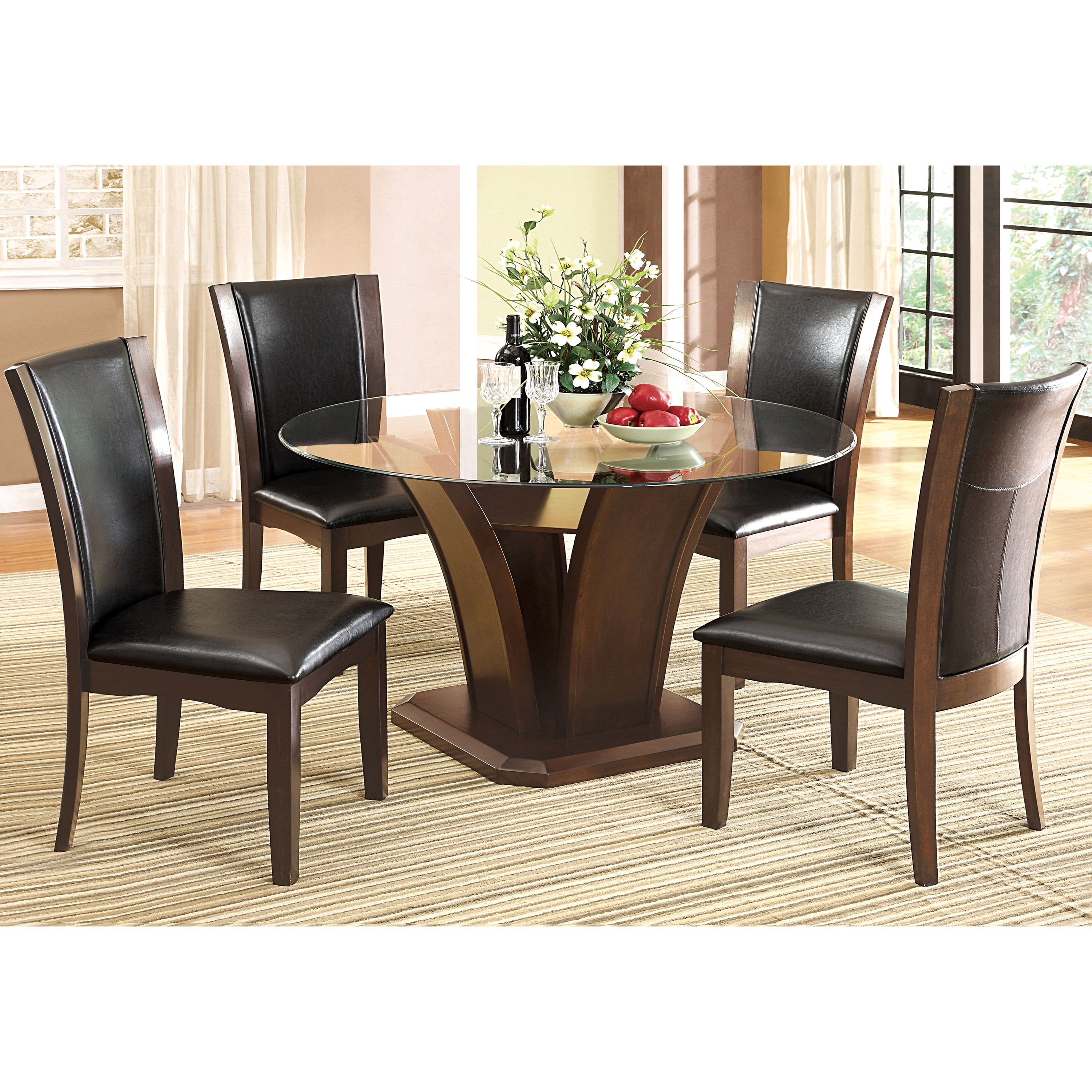 Furniture of America Longbotton Upholstered Dining Chairs - Set of 2, Black