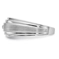 thumbnail image 3 of Solid 14K White Gold Diamond Men's Wedding Band Ring Size 11 (.1 cttw.), 3 of 8