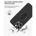 thumbnail image 6 of for iPhone 15 Pro Case with Ring Holder Cover Microfiber Inner Lining [360° Rotatable Ring Stand & Support Magnetic Car Mount] Soft TPU Protective Kickstand Phone Case for iPhone 15 Pro Black, 6 of 14