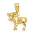 thumbnail image 5 of Saris and Things 14K Yellow Gold 3-D Moose Pendant, 5 of 7