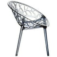 thumbnail image 4 of Compamia Crystal Polycarbonate Patio Dining Chair in Smoke Gray, 4 of 5