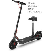 Hiboy S2 Pro Electric Scooter with Seat - 10" Solid Tires - 25 Miles Range & 19 mph - 500W Motor Quick Folding Frame