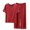 Brick Red, variant on 2 Pack Womens Pajamas Sets Short Sleeve Crew Neck T-Shirt and Capri Pants Pjs Solid Color Soft Comfortable Casual Sleepwear Home Pajamas for Women Set Pink Size M