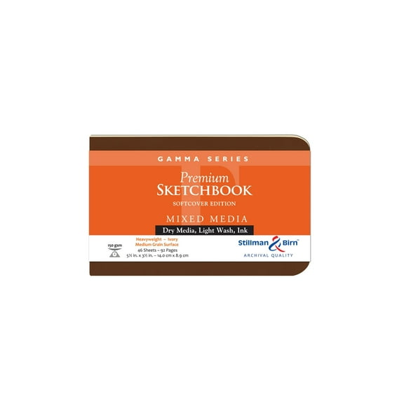 Stillman & Birn Gamma Series Premium Soft-Cover Sketchbook, Landscape, 5.5 in x 3.5 in