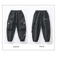 thumbnail image 4 of Rolanko Boys' Cargo Pants Casual Kids Joggers Elastic Waist Outdoor Hiking Baggy Trousers 4-14 Years, 4 of 5
