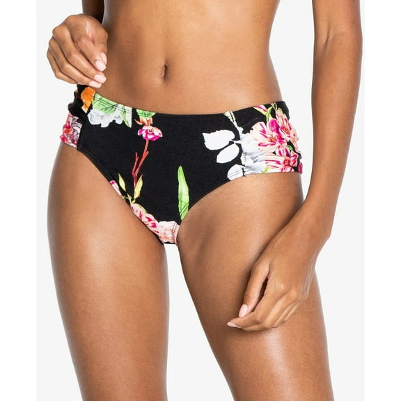 Rachel Roy BLACK Ruched Side Bikini Swim Bottom, US Small