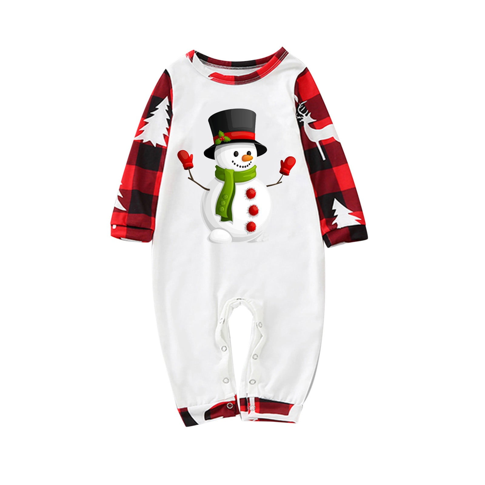 WOXINDA Baby Family Christmas Pajamas Cute Christmas Snowman Print